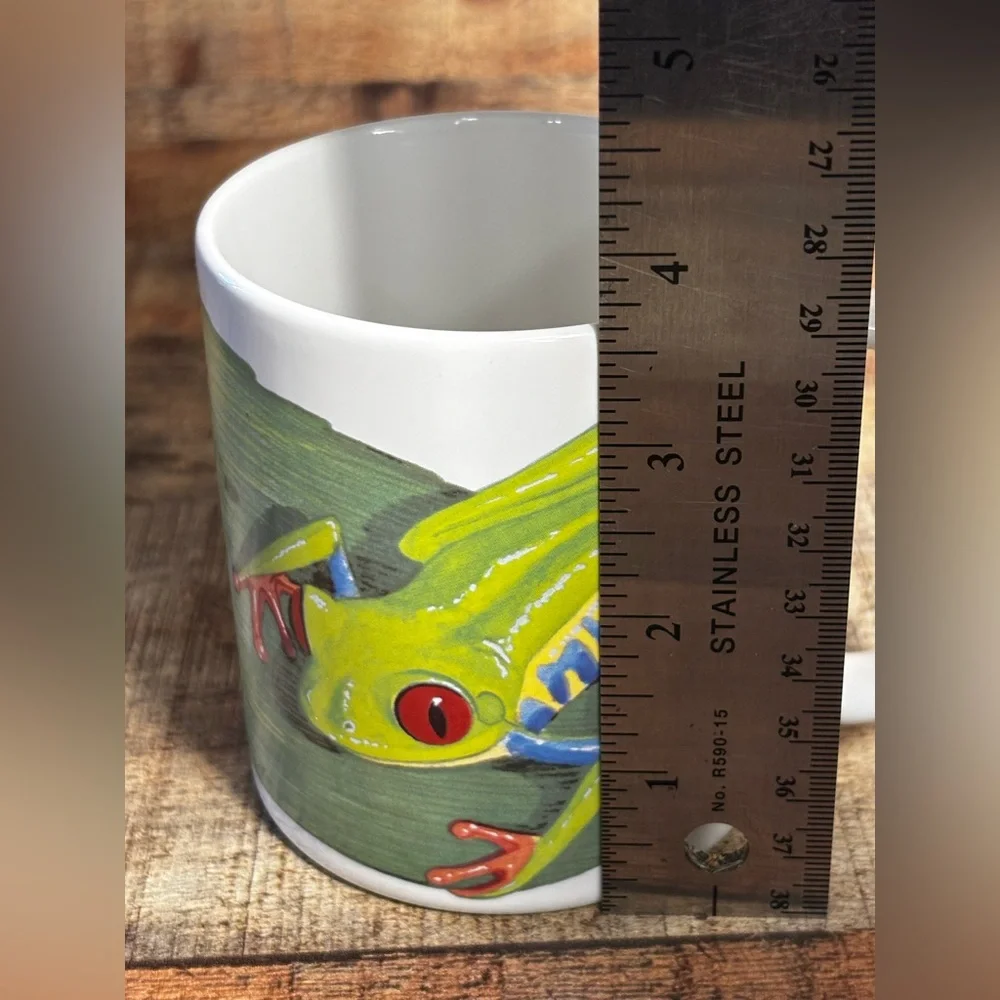 Pedro Gonzalez Red Eyed Tree Frog Coffee Mug VTG Academy Store SF 1990 CAS